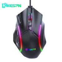 ZZOOI X15 Free Weight Macro Gaming Mouse 12 Programmable Keys Game Mouse RGB Light Max To 6 Levels 12800DPI For Pc Mac Gun PUBG Laptop