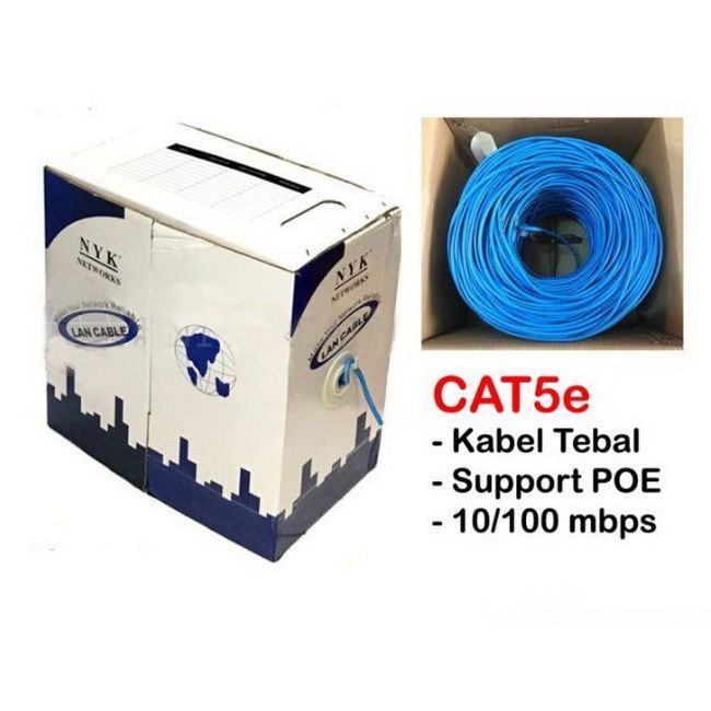 Nyk Kabel Lan Utp Cat E Box Roll Dus Meter Lazada Indonesia