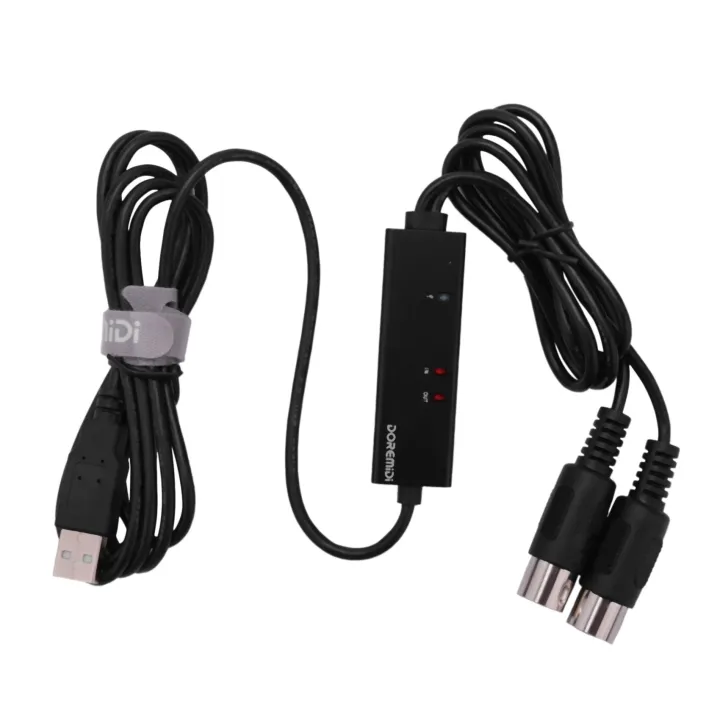 DOREMiDi MTU10 MIDI to USB Cable USB MIDI Converter with Indicator Light FTP Proceesing Chip