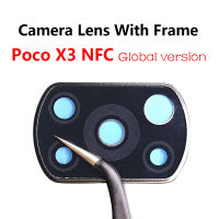 X3 Poco X3 POCO Kamakang A Kaca Kamera Belakang dengan Bingkai untuk Xiaomi Poco NFC Versi GlobalPoco X3 Poco M3 POCO Pembaikan Efon Bimbit