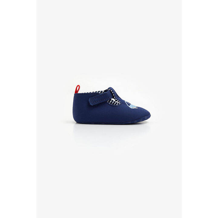 รองเท้าหุ้มส้นเด็กอ่อน-mothercare-navy-car-t-bar-pram-shoes-za678