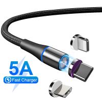 [KOLT Digital] สายแม่เหล็ก Micro USB Type C สายชาร์จ5A Fast Charge Data Magnetico สำหรับ Samsung S20 Note 20 Plus Xiaomi Mi 9 Oppo Huawei