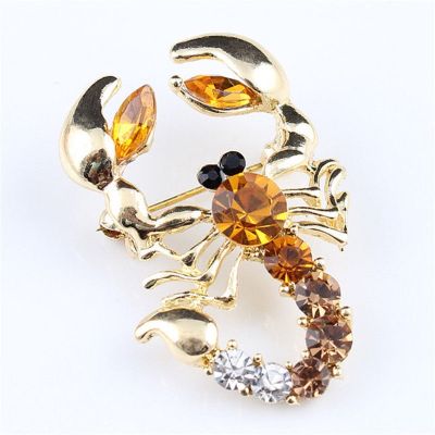 Decorative Imitated Rhinestone Garment Jewelry Brooch Bridal Wedding Imitated Crystal Animal Scorpion Brooch