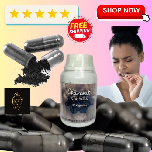 Activated Coconut Charcoal Capsule 50 Capsule Treats Cancer, Stops