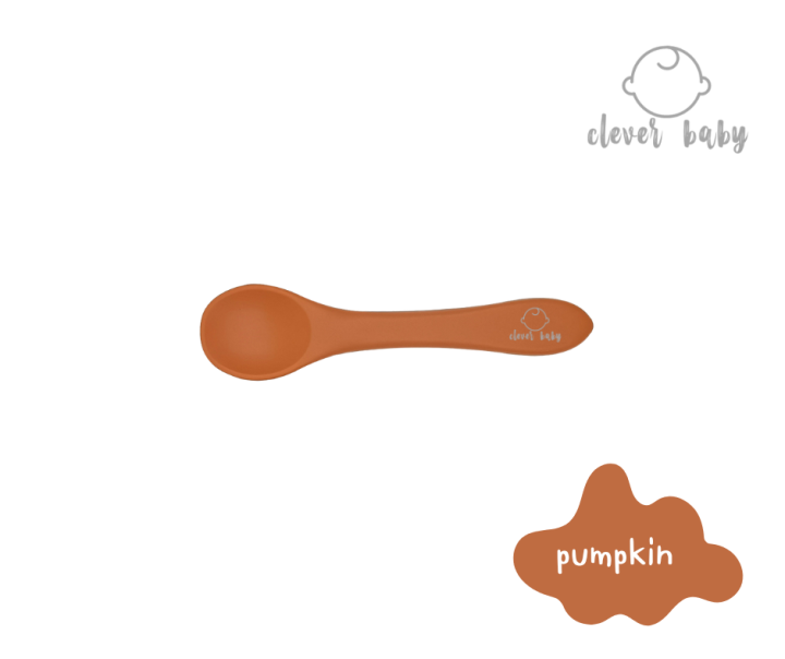 clever-baby-store-ช้อนซิลิโคนฝึกทานอาหาร-ช้อนซุป-ทานอาหารมื้อแรก-blw-silicone-spoon-6m