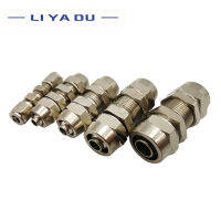 LLJLJ-1pcs Pm4 Pm6 Pm8 Pm10 Pm12 Copper-Plated Nickel Quick Screw Through Baffle Connector Pneumatic Through Plate Connector