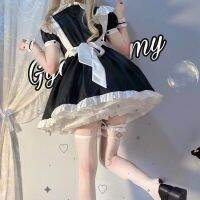 Lolita cosplay Maid costumeใหม่ชุดแม่บ้าน  ชุดน้องสาวญี่ปุ่นน่ารักชุดโลลิต้าแม่บ้านผ้ากันเปื้อนรอยัลเฮาส์ผ้าไหมสีขาว