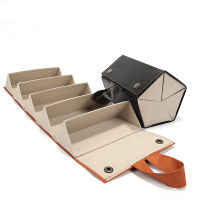 แบบพกพาแว่นตาออแกไนเซอร์ Multi-Grid กล่องเก็บแว่นตาแสดงผล Travel แว่นตากันแดดพับ PU Leather Case Home Storage