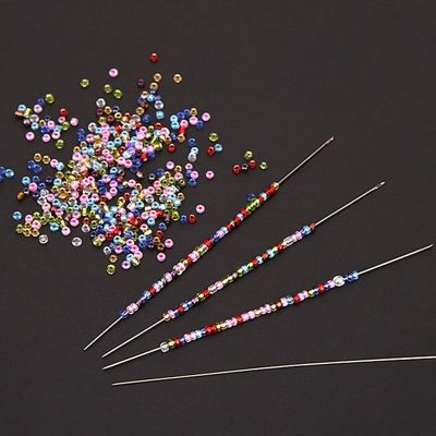 hot【cw】 10Pcs Beaded Needle Jewelry Making 40mm 100mm Beads And Pearls Threading String Cord