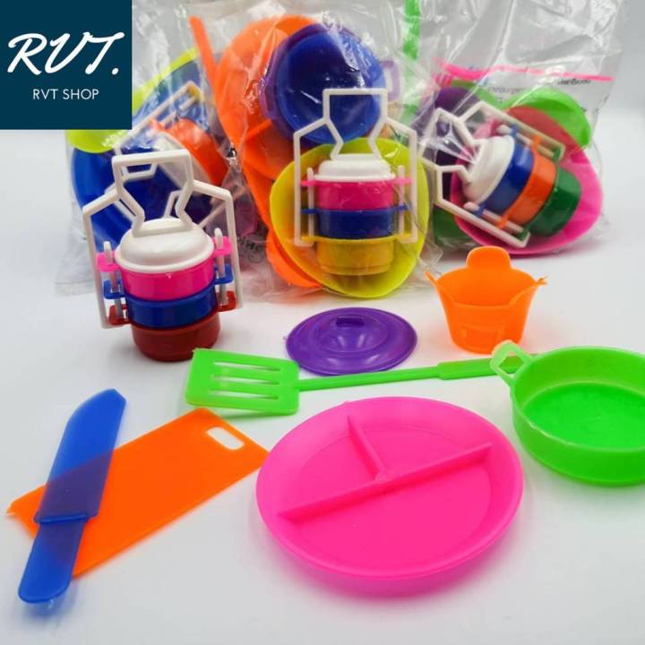 ชุดทำครัวของเล่น-ครบเซท-คละสี-ถ่ายจากสินค้าจริง