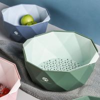 【CC】 Drain Basket Bowl Rice Washing Sink Strainer Vegetables Fruit Colander Coladores De Cocina