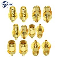 1Lot/4pcs 2pcs/lot SMA to MMCX Coaxial Adapter Kit Pure Brass Male/Female Coax Connector Kits RF Coax Antenna Adapter