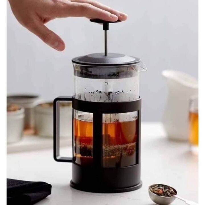 Holideals 300ml Glass Cafetiere French Press Coffee Tea Maker Glass