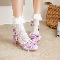 ขายดีที่สุด ioztt2023 - /▩△ Shoes Large Size Bow Buckle Sandals Egde Small Toe Back Cover Side Pumps