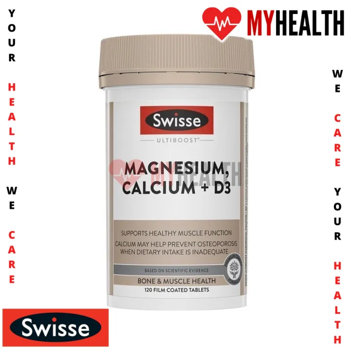 SWISSE Magnesium Calcium + Vitamin D3 (120 tablets) (Original from