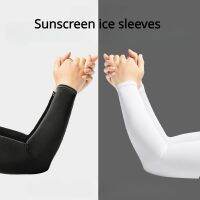 Ice Silk Sports Arm Sleeves Cycling Sun UV Protection Outdoor Travel Running Gym Fitness Cool Summer Arm Sleeves