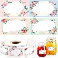 hot！【DT】♞♝  50-250pcs 3x5CM Flowers Name Labels Blank Handwritten Date Stickers Refrigerator Freezer Food Storage Small Business