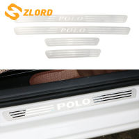 Zlord For Vw Polo Accessories Car Door Sill Scuff Plate Protcover Cover Threshold Pedal Exterior Car-Styling Parts 2011 - 2018