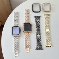 Luxury Diamond Bracelet For Apple Watch Ultra 49mm 38mm 42 40 44mm 45mm 41mm For iWatch Series 8 7 6 5 4 3 Stainless Steel Band Straps