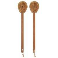 2X Updated Modern Version Toilet Bowl Brush, Natural Coconut Fiber Brush Head and Beechwood Handle for Bathroom Toilet