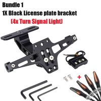 ┅ Motorcycle Rear License Plate Mount Holder and Turn Signal Light For Honda For Kawasaki Z750 Z800 For YAMAHA MT07 MT09 MT10 R1 3