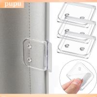 PUPU 10 Pcs เอบีเอสเอบีเอส คลิปหนีบม่านอาบน้ำ กันลม โปร่งใสโปร่งใส คลิปหนีบม่านอาบน้ำด้านข้างฝักบัว ง่ายต่อการใช้ กาวในตัว ห้องน้ำในห้องน้ำ