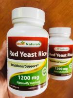 Red Yeast Rice each 1200 mg 60 Capsules (Best Naturals) GMP สารสกัดข้าวยีสต์แดง