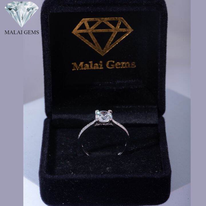 malai-gems-แหวนเพชร-เงินแท้-925-เคลือบทองคำขาว-ประดับเพชรสวิส-cz-รุ่น151-1ri57013-แถมกล่อง-แหวนเงินแท้-แหวนเงิน