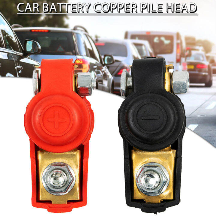Negative and Positive Car Battery Cable Terminal Clamps Connectors with