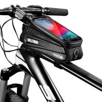 WILDMAN Waterproof Bicycle Bag Frame Front Top Tube Cycling Bag Reflective Phone Case Touchscreen Bag MTB Bike Accessories