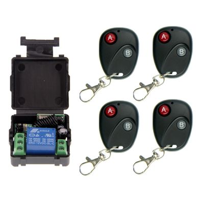 Mini Size DC 12V 1CH 1 CH 10A RF Wireless Remote Control Switch System Receiver Transmitter Latched (A ONB OFF)