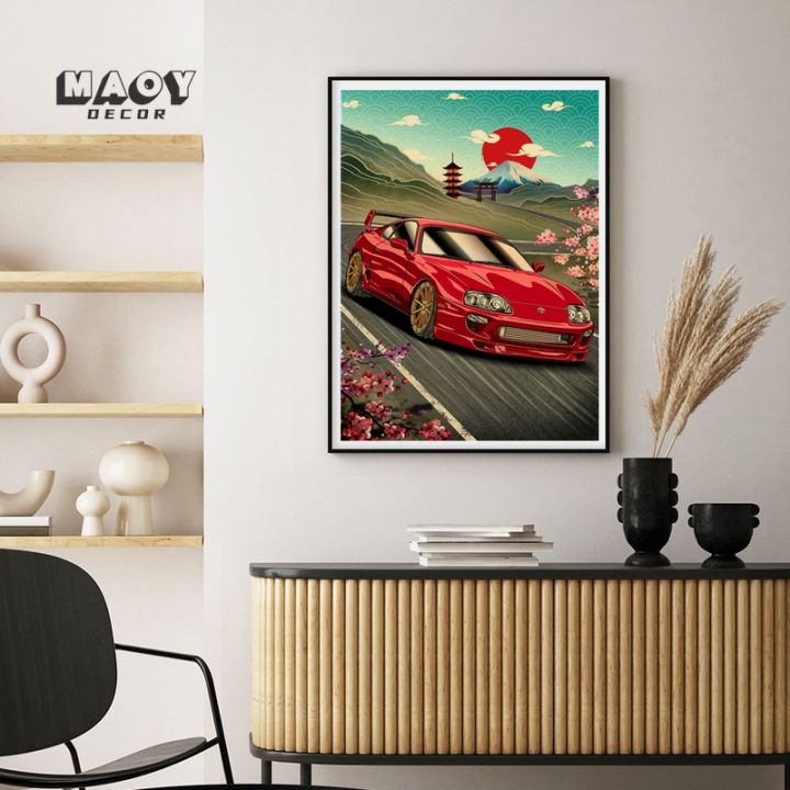 24-home-accessories-คลาสสิก-jdm-รถแข่ง-nippon-กระดาษคราฟท์โปสเตอร์คุณภาพสูงรถ-minivan-พิมพ์-cool-home-room-decor-การ์ตูน-art-wall-ภาพวาด