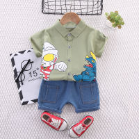 IENENS Summer Kids Clothing Sets Cotton Cartoon Shirts + Shorts Suits Children Causal Clothes 1-4 Years Boys Short Sleeves Costume