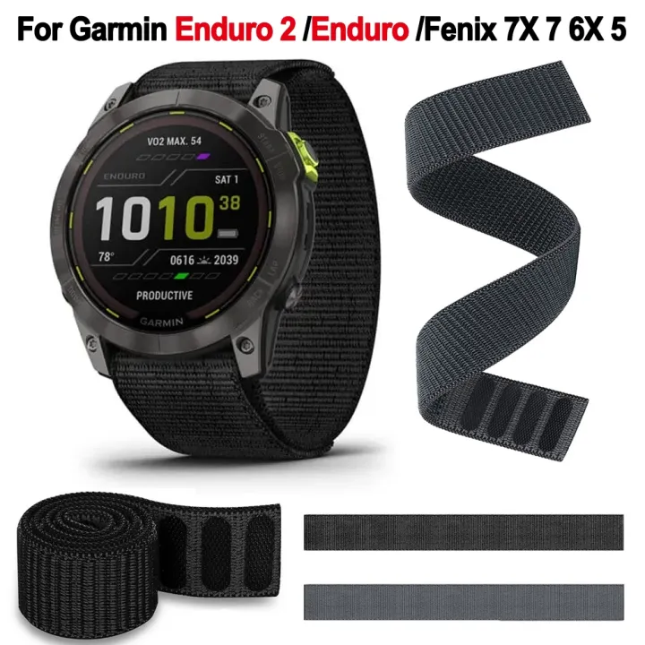22 26mm Quick Release Loop Nylon Smartwatch Bands For Garmin Enduro 2