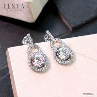 LenYa Jewelry ต่างหูเงินแท้ ประดับ DiamondLike ดีไซน์แปลกตา เข้ากับเสื้อผ้าได้หลายสไตล์