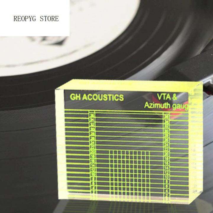 REOPYG Acrylic Phonograph For LP Vinyl Record Player Gauge Azimuth
