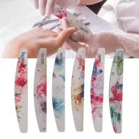 6Pcs ตะไบเล็บสองด้าน Nail Art Polisher ไฟล์ขัดเล็บเล็บเท้าเครื่องมือ