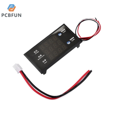 pcbfun เครื่องตรวจจับแรงดันไฟฟ้า DC 0-500V,แผงมิเตอร์เครื่องวัดแรงดันไฟฟ้าแบบดิจิตอลมัลติมิเตอร์0-10A โวลต์เครื่องวัดระยะแอมป์