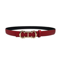 Women Fashion Belt Microfiber 2.5CM Wide CHC Letter Alloy Buckle Solid Cummerbunds Free Size