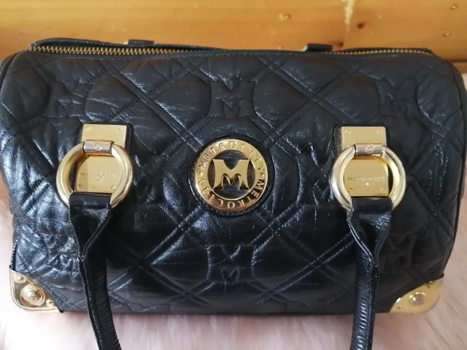 Metrocity Genuine Leather Handbag, Pre-Loved