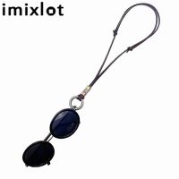 Imixlot 1PC Retro Fashion Leather Eyeglasses Rope Neck Cord String Hanging Glasses Holder Adjustable Retainer Necklace Strap Eyewear case