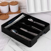 Kitchen Tools Drawer Organizer Tray Spoon Forks Cutlery Separation Finishing Rack Storage Box Portable Cutlery Container Box