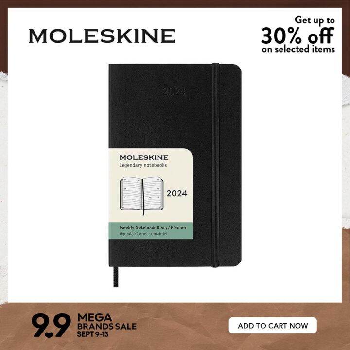 MOLESKINE Classic Weekly Horizontal Planner 2024 (POCKET) Soft 12Month