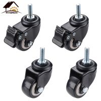 Myhomera 4Pcs Furniture Caster Heavy Duty 200kg 1.5 inch 40mm 360 Rotatable Screw Swivel Castor Wheels Trolley Rubber Protective Furniture Protectors