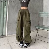 DaDuHey? Womens New Street Overalls Loose Straight Wide Leg Large Ankle Banded Pants