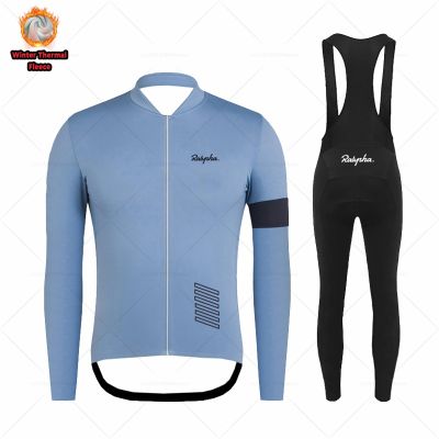❒ 2022 Raphaful New Winter Bike Clothing Bib Pants Men 39;s Thermal Fleece Bicycle Jersey Sets MTB uniform Riding warm Jackets shirts