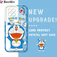 Jizetin S23 Original กันกระแทกการ์ตูน Doraemn เคสโทรศัพท์คริสตัลป้องกันกล้องคลุมทั้งหมดเคสมือถือใสปลอกอ่อน