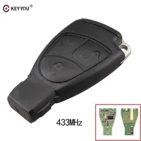 Keyyou ซองกุญแจ Fob รีโมต433Mhz 3ปุ่มสำหรับ Mercedes Benz C E Class Spinter แผงวงจรควบคุมไร้กุญแจ