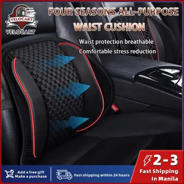 1pc Cartoon Car Lumbar Back Support Pillow For All Seasons, Seat Waist  Cushion For Driver, Car Waist Pad And Back Support