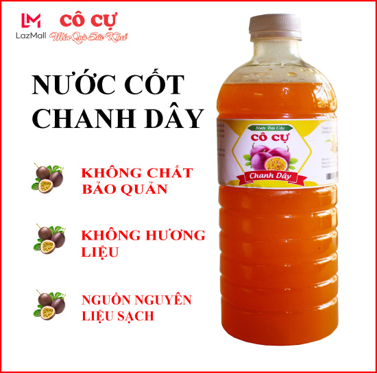 Nước cốt chanh dây không hạt cô cự 1000ml- món quà cho sức khỏe - ảnh sản phẩm 1